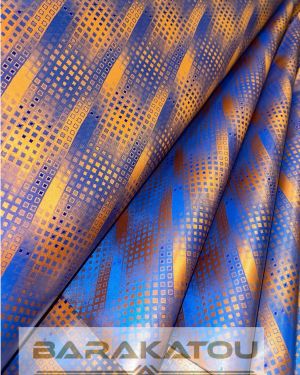 Bazin Luxury Keep Cool Bleu Orange