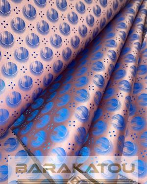 Bazin Luxury Keep Cool Bleu Rose Bonbon