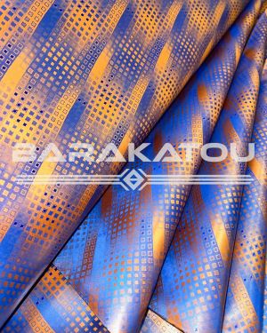 Bazin Luxury Keep Cool Bleu Orange