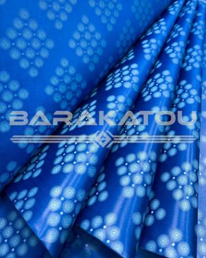 Bazin Luxury Keep Cool Bleu Foncé Gris
