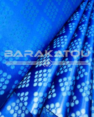 Bazin Luxury Keep Cool Bleu Foncé Gris