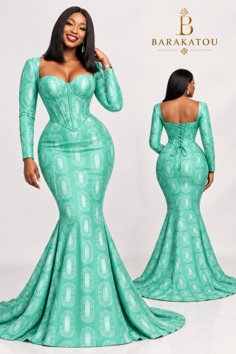 Robe sirène afro-chic à corset lacé Baeur Keep Kool