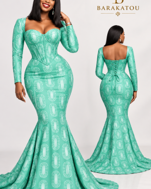 Robe sirène afro-chic à corset lacé Baeur Keep Kool