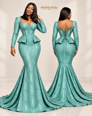 Robe sirène afro-chic à corset lacé Baeur Keep Kool