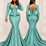 Robe sirène afro-chic à corset lacé Baeur Keep Kool