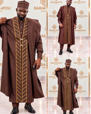 Grand boubou marron Fashion Line