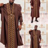 Grand boubou marron Fashion Line