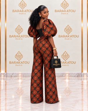 Ensemble pantalon en brocart