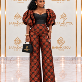 Ensemble pantalon en brocart