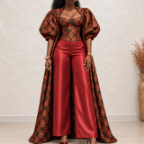 Ensemble pantalon en brocart