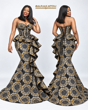 Robe sirène en brodé autriche