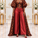 Ensemble pantalon en brocart