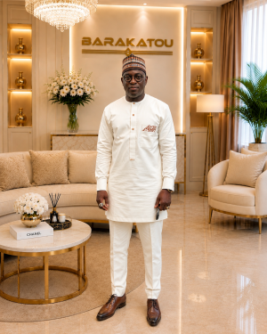 Costume africain blanc