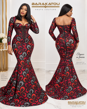 Robe sirène corset brodé autriche