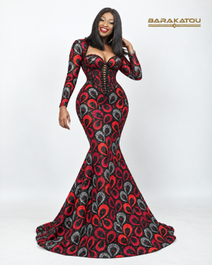 Robe sirène corset brodé autriche